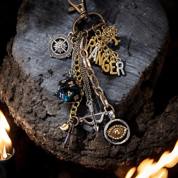 DND Dungeons and Dragons Ranger Themed Bag Charm Great gift for player UNISEX - Picture 10 of 17